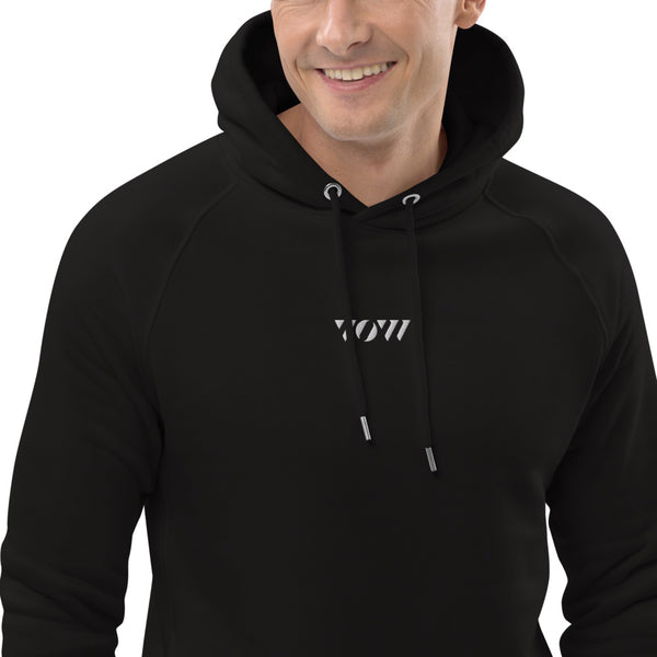 VOW Front white logo eco Hoodie