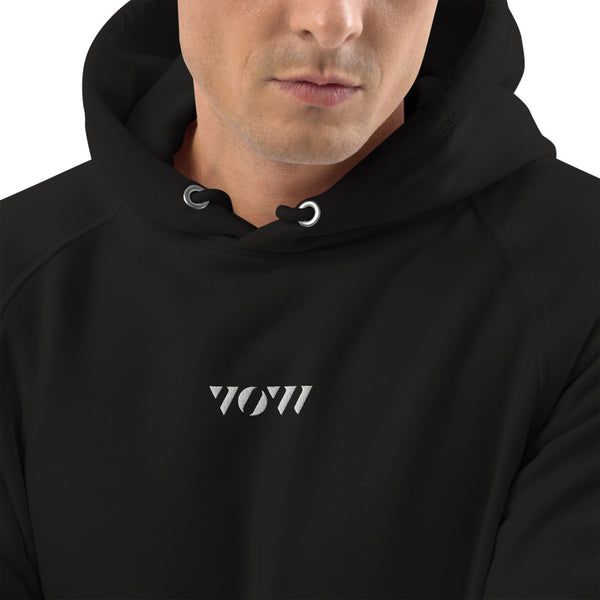 VOW Front white logo eco Hoodie